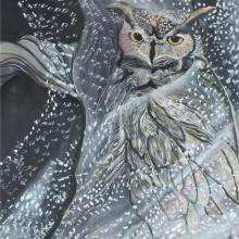 Giclee Print: Ativus the Hazelcus Owl