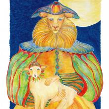 Giclee Print: The Lion Walks with the Lamb