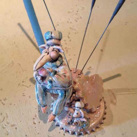 Figure - Ceramic: Annabelle and Gillian Heart Shortbread Cake Topper