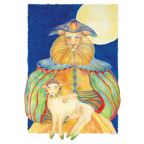 Occasional Card: The Lion Walks with the Lamb