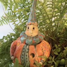 Figure - Ceramic: Seasonal Lantern Series - The Pillow Whimble Pumpkin Patch Lantern